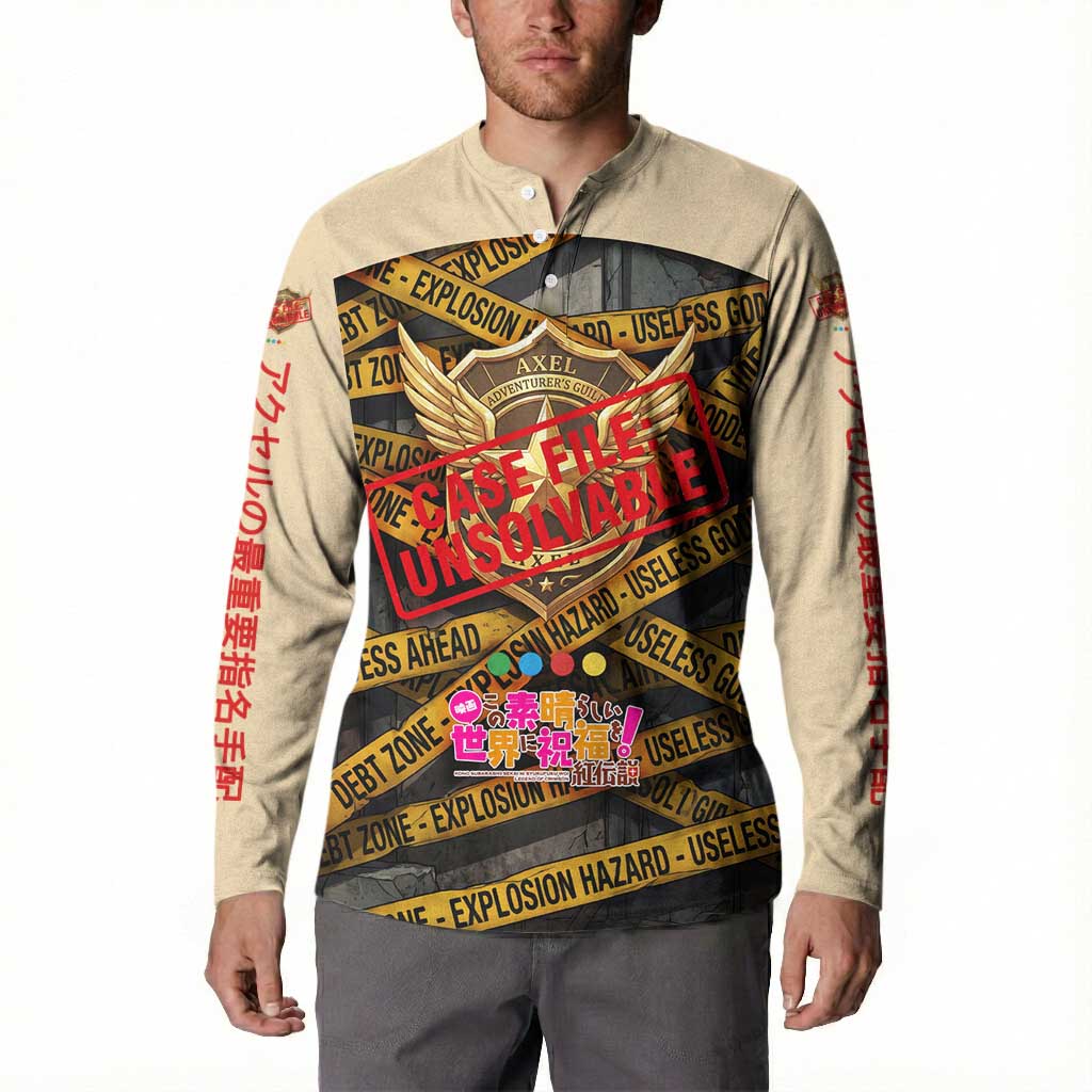 Axel’s Disasters Case File Button Sweatshirt Comic Poster Parody Style