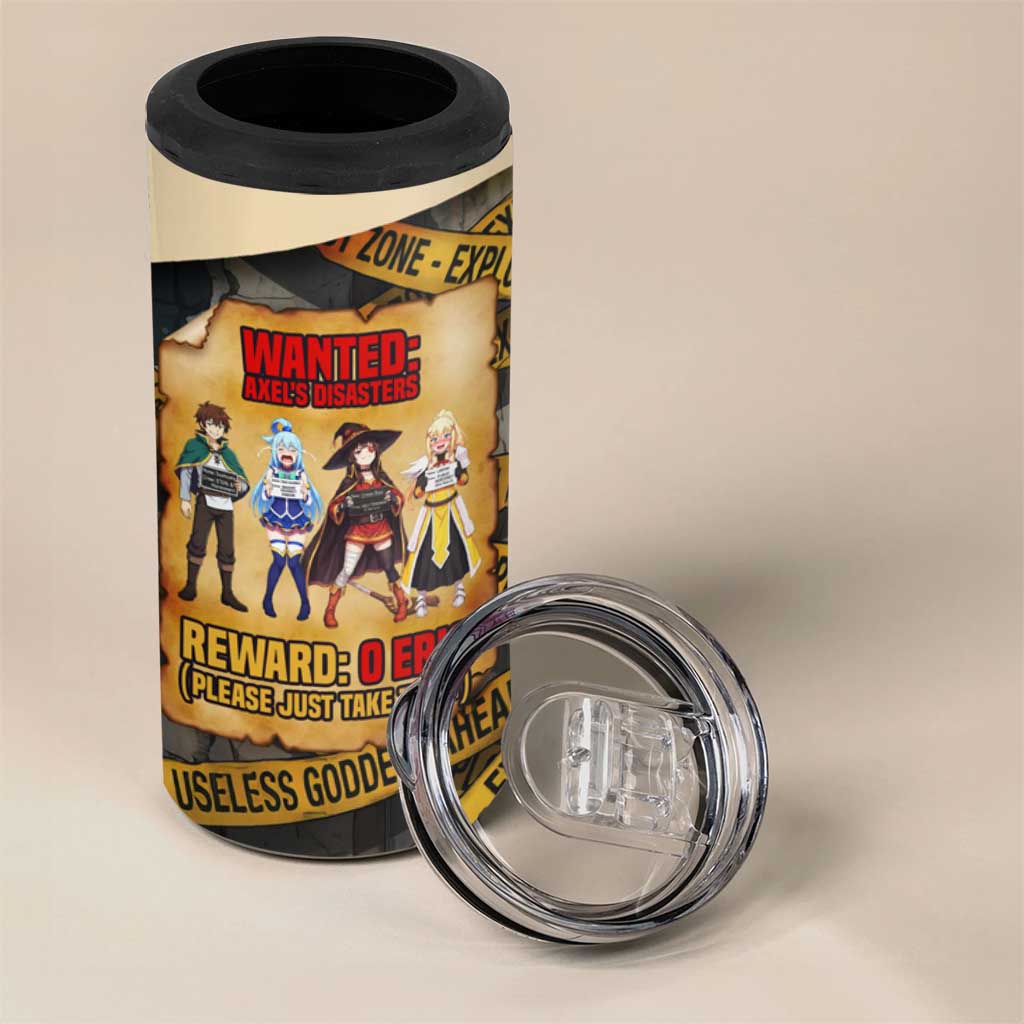 Axel’s Disasters Case File 4 in 1 Can Cooler Tumbler Comic Poster Parody Style