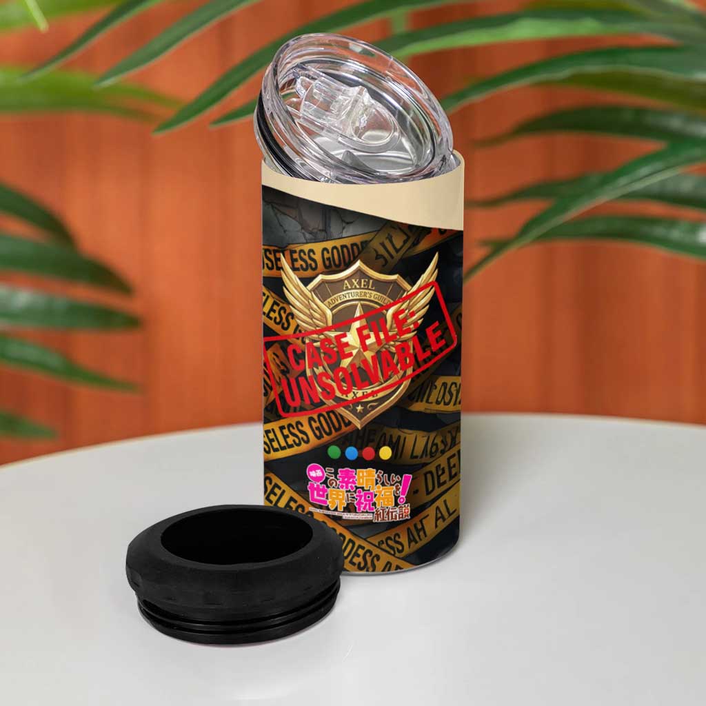 Axel’s Disasters Case File 4 in 1 Can Cooler Tumbler Comic Poster Parody Style