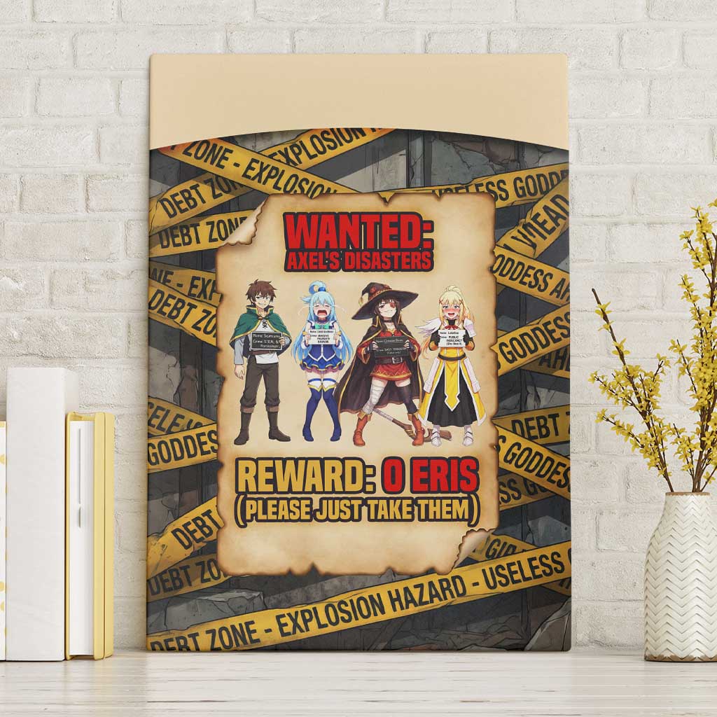 Axel’s Disasters Case File Canvas Wall Art Comic Poster Parody Style