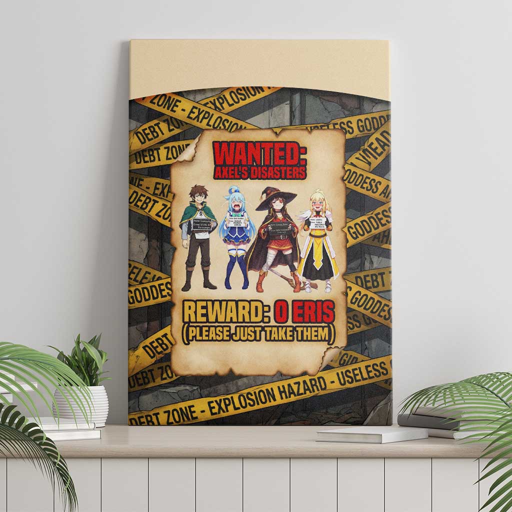 Axel’s Disasters Case File Canvas Wall Art Comic Poster Parody Style