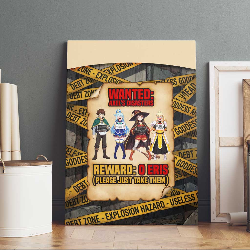 Axel’s Disasters Case File Canvas Wall Art Comic Poster Parody Style