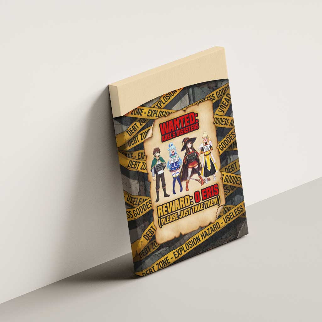 Axel’s Disasters Case File Canvas Wall Art Comic Poster Parody Style