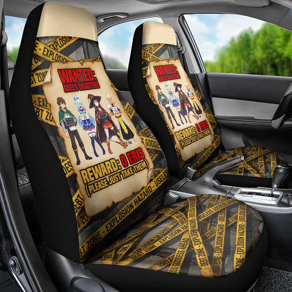 Axel’s Disasters Case File Car Seat Cover Comic Poster Parody Style