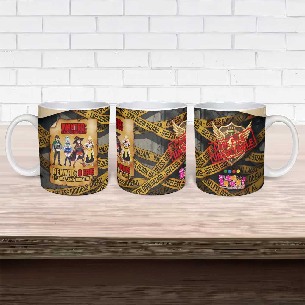 Axel’s Disasters Case File Ceramic Mug Comic Poster Parody Style