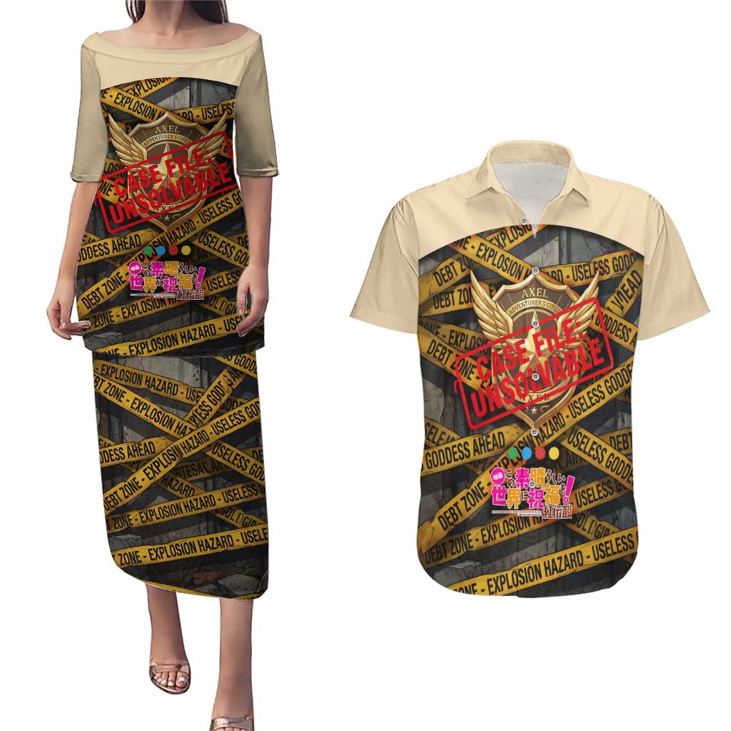 Axel’s Disasters Case File Couples Matching Puletasi and Hawaiian Shirt Comic Poster Parody Style
