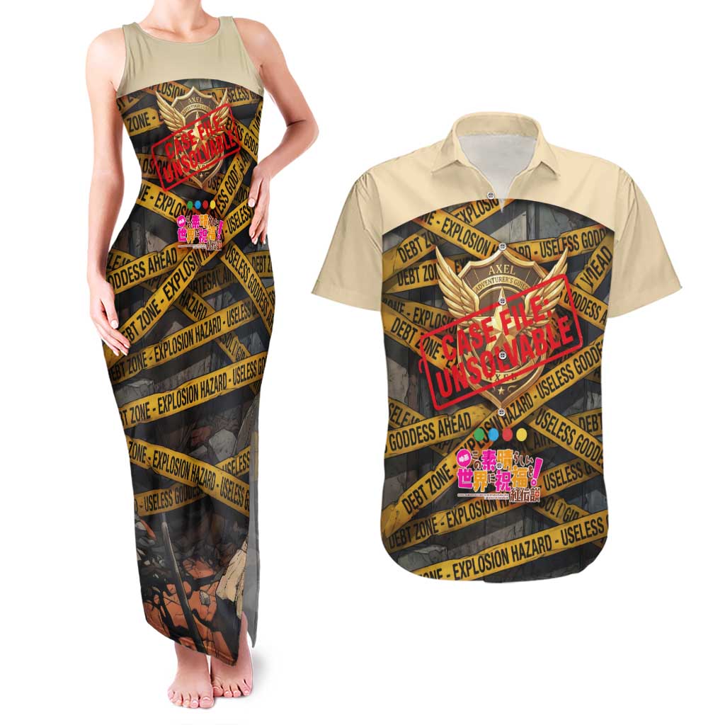 Axel’s Disasters Case File Couples Matching Tank Maxi Dress and Hawaiian Shirt Comic Poster Parody Style