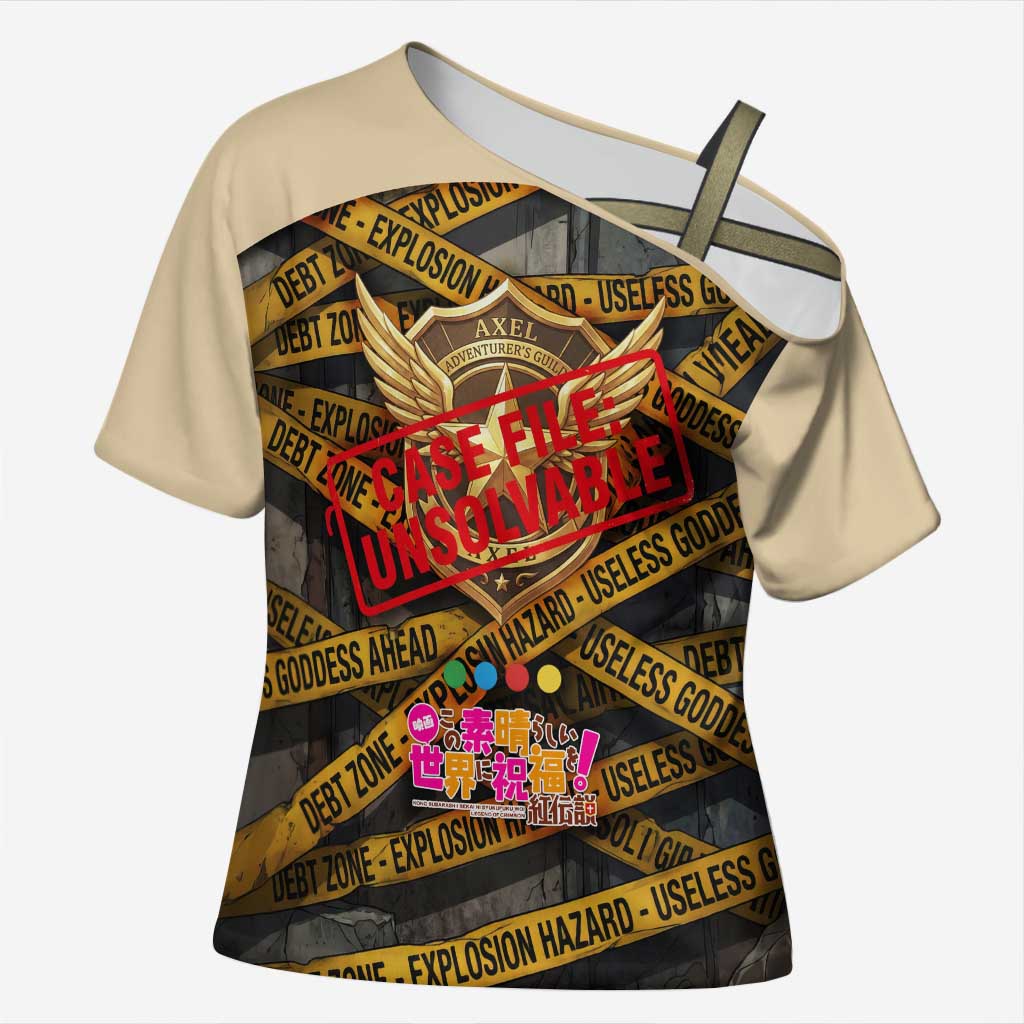 Axel’s Disasters Case File Cross Shoulder Shirt Comic Poster Parody Style