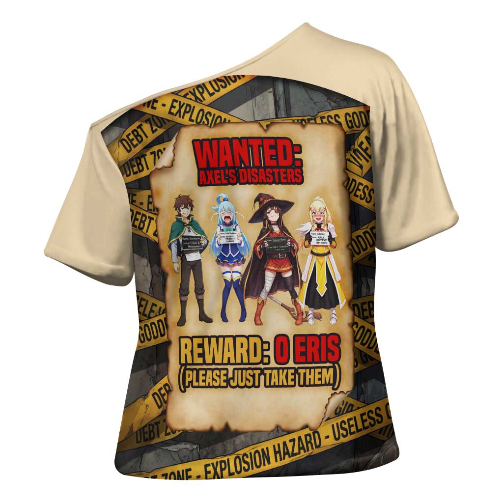 Axel’s Disasters Case File Cross Shoulder Shirt Comic Poster Parody Style