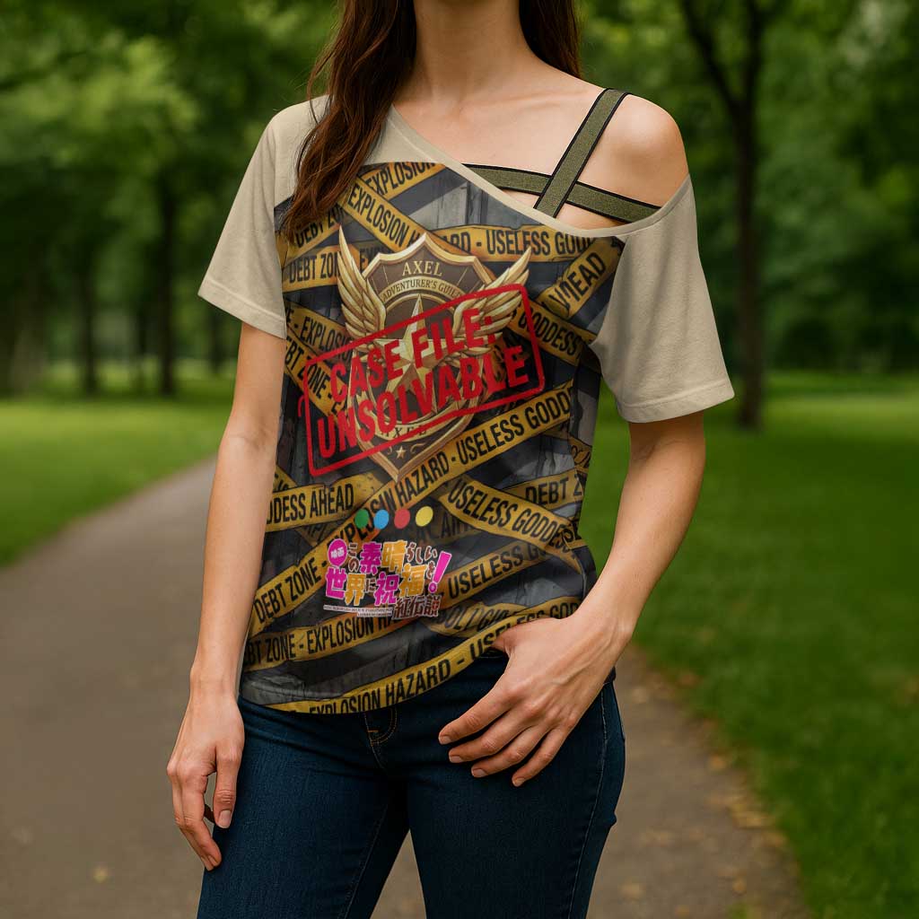 Axel’s Disasters Case File Cross Shoulder Shirt Comic Poster Parody Style