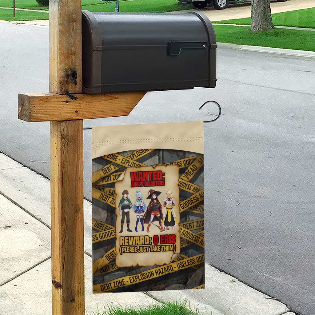 Axel’s Disasters Case File Garden Flag Comic Poster Parody Style