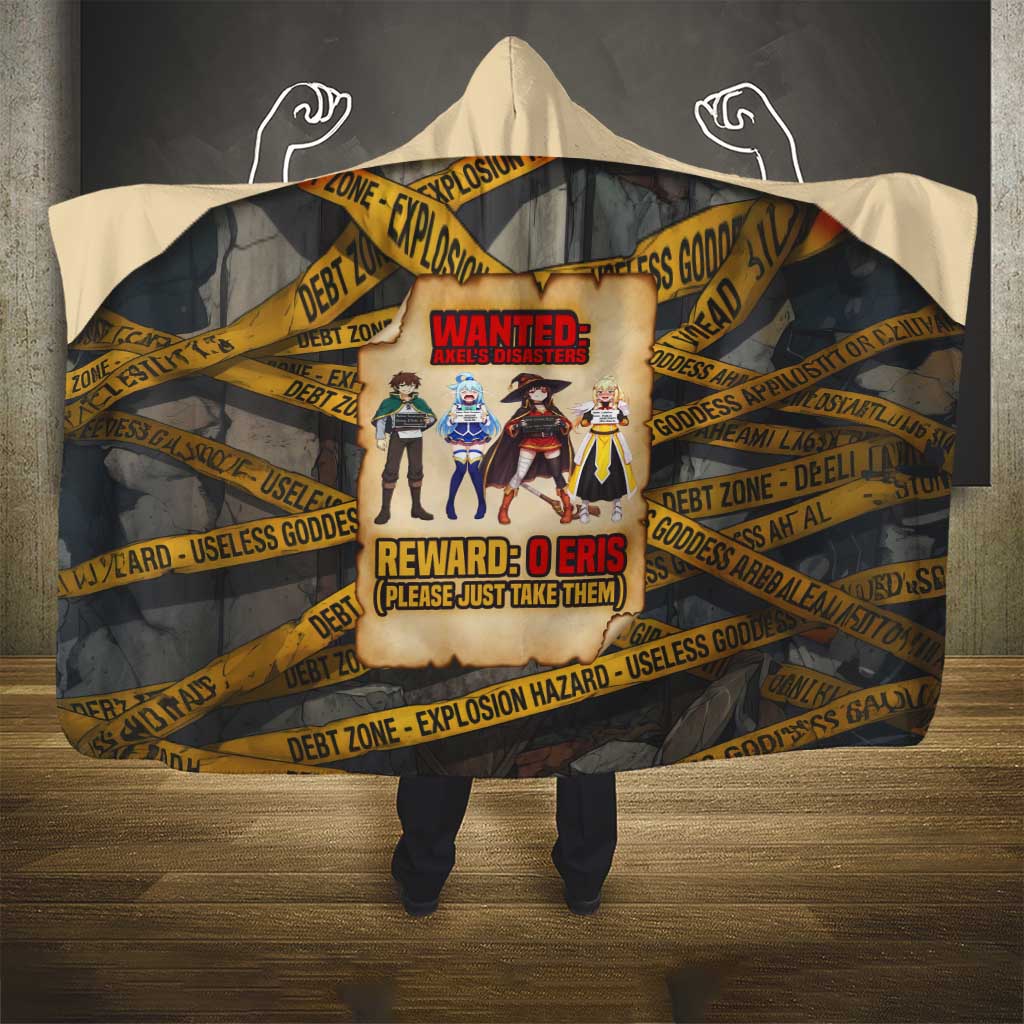 Axel’s Disasters Case File Hooded Blanket Comic Poster Parody Style