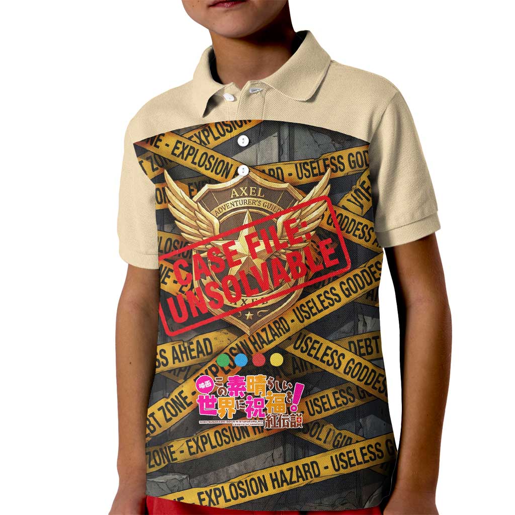 Axel’s Disasters Case File Kid Polo Shirt Comic Poster Parody Style