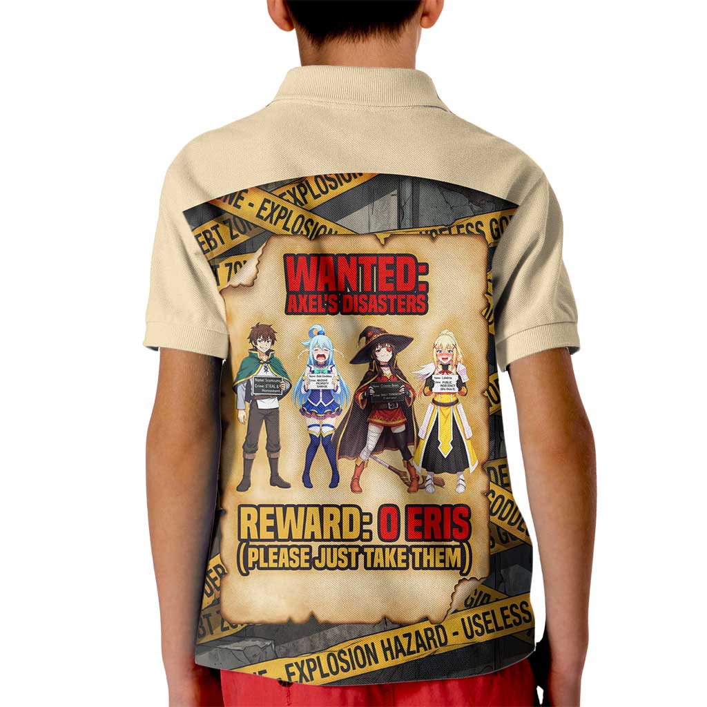 Axel’s Disasters Case File Kid Polo Shirt Comic Poster Parody Style