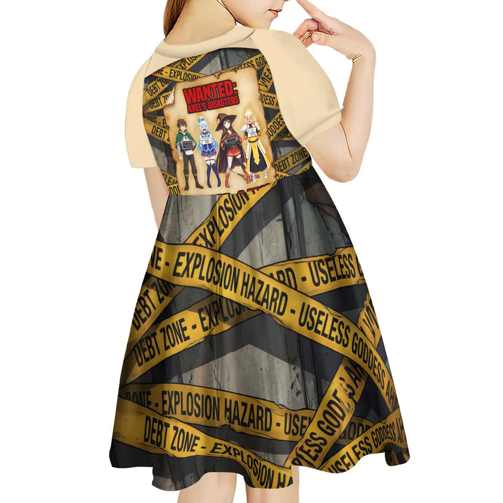 Axel’s Disasters Case File Kid Short Sleeve Dress Comic Poster Parody Style