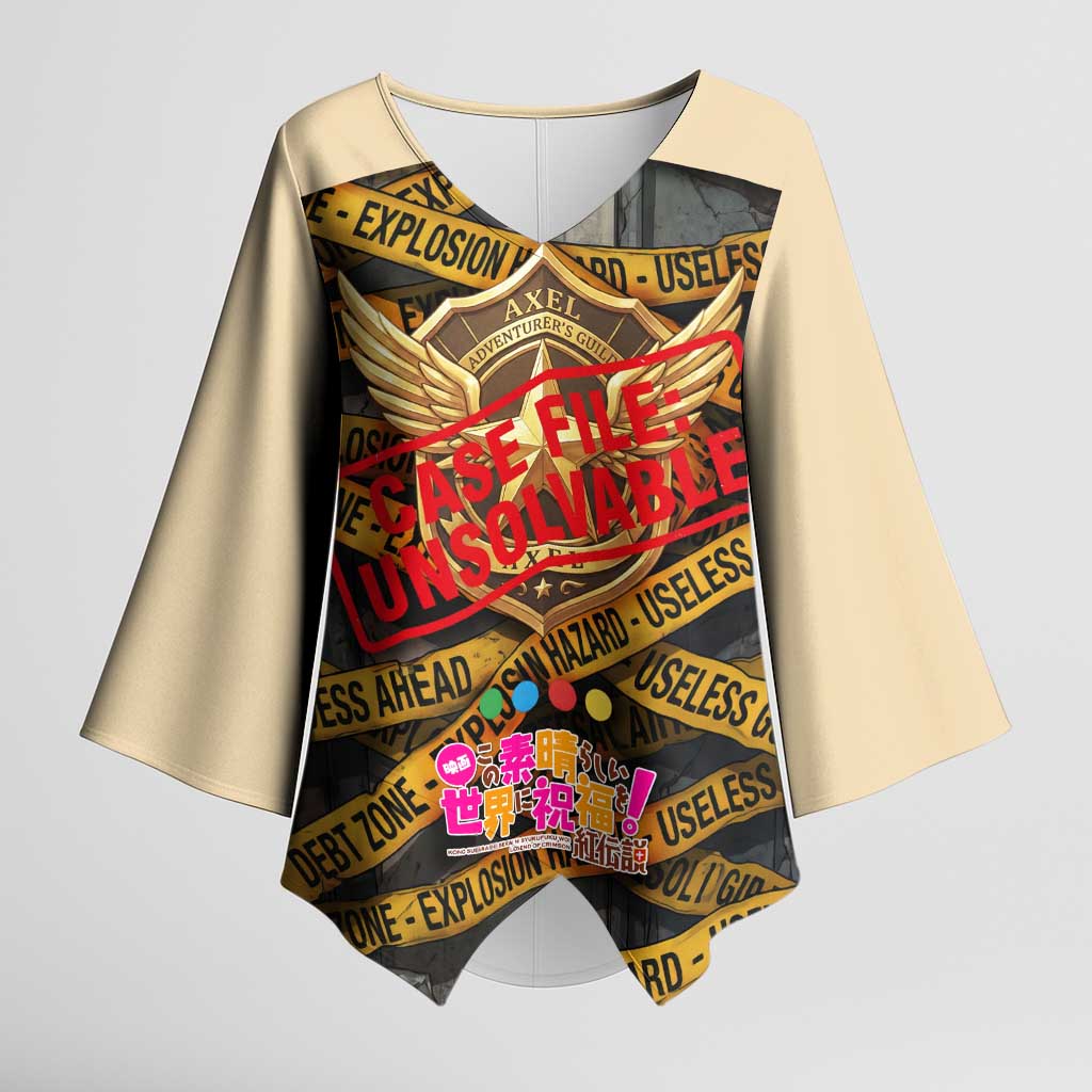 Axel’s Disasters Case File Kimono Sleeve Blouse Comic Poster Parody Style