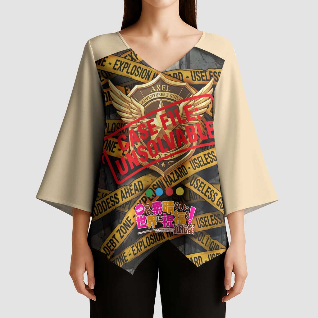 Axel’s Disasters Case File Kimono Sleeve Blouse Comic Poster Parody Style
