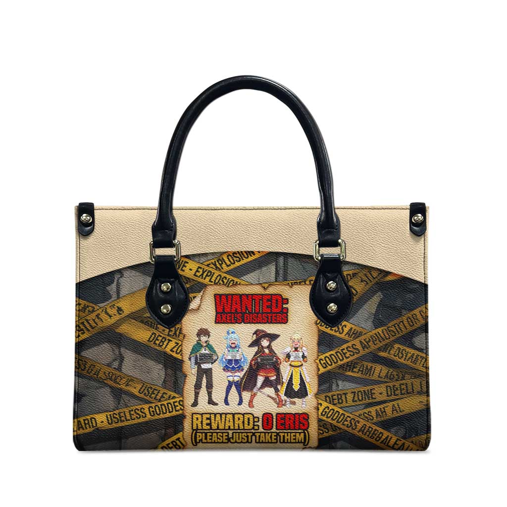 Axel’s Disasters Case File Leather Bag Comic Poster Parody Style