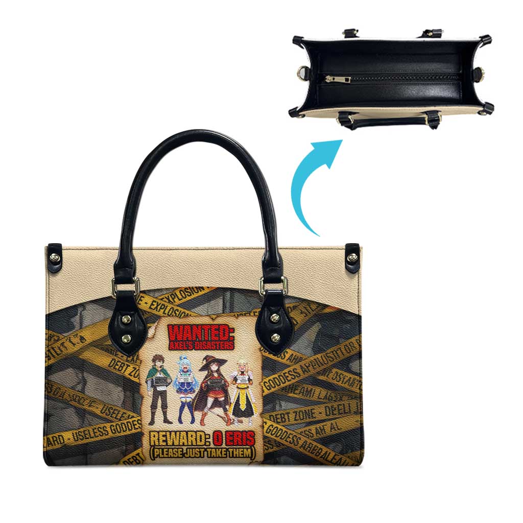 Axel’s Disasters Case File Leather Bag Comic Poster Parody Style
