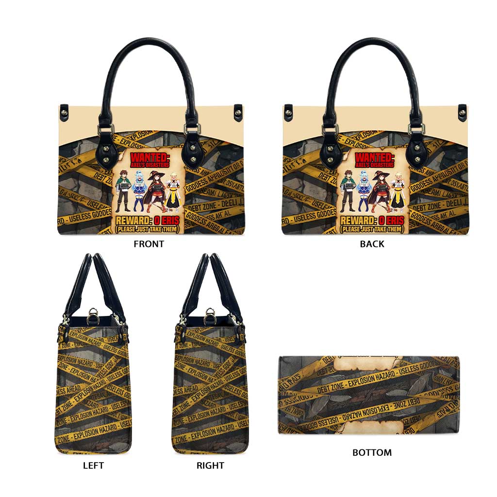 Axel’s Disasters Case File Leather Bag Comic Poster Parody Style