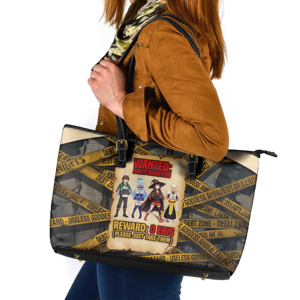 Axel’s Disasters Case File Leather Tote Bag Comic Poster Parody Style