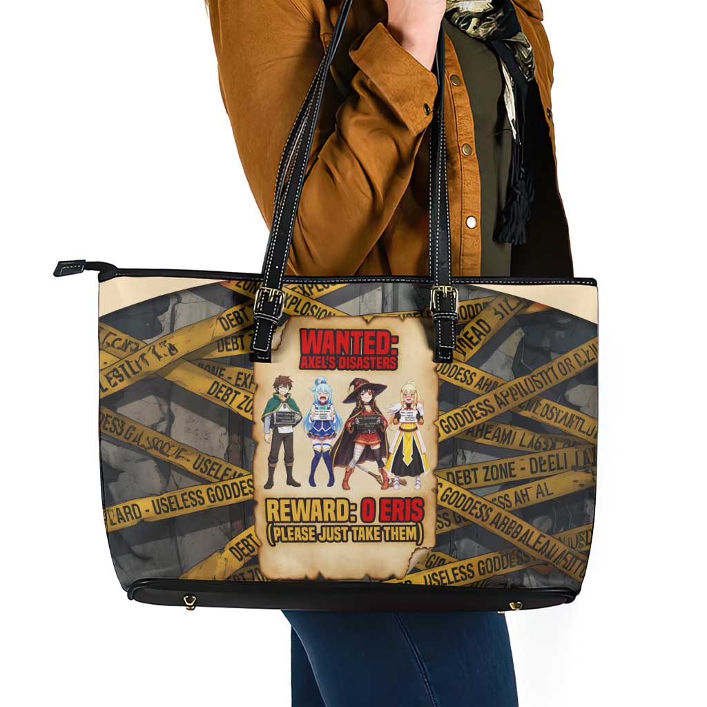Axel’s Disasters Case File Leather Tote Bag Comic Poster Parody Style
