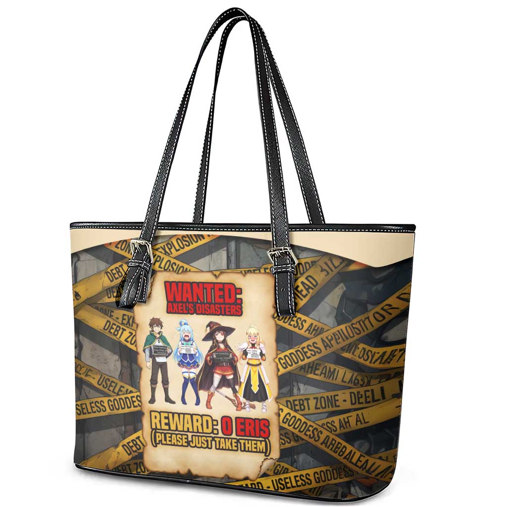 Axel’s Disasters Case File Leather Tote Bag Comic Poster Parody Style