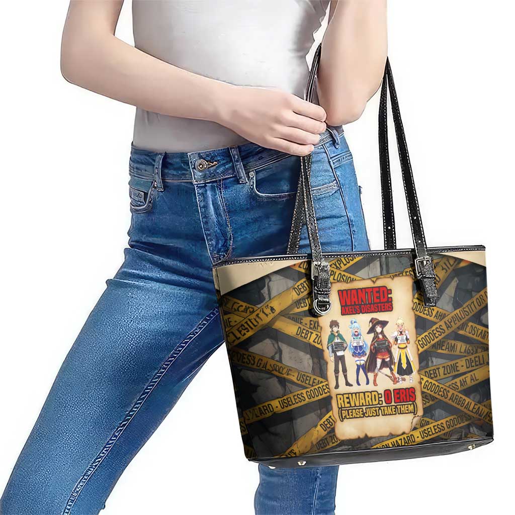 Axel’s Disasters Case File Leather Tote Bag Comic Poster Parody Style