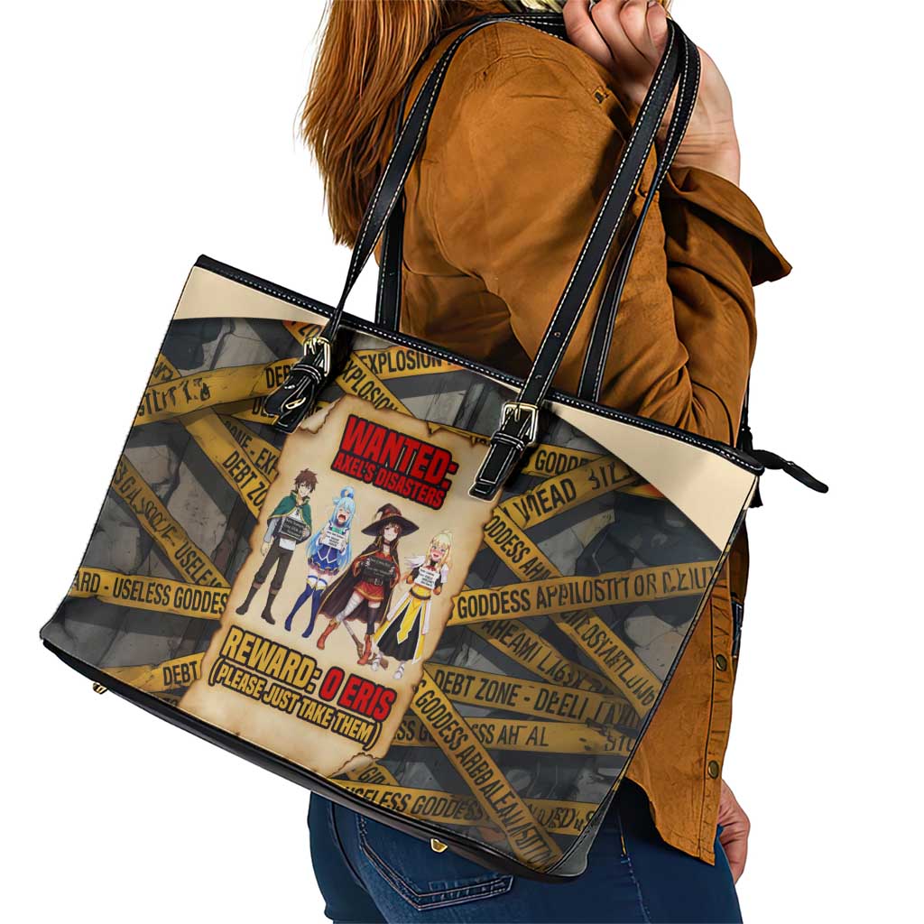 Axel’s Disasters Case File Leather Tote Bag Comic Poster Parody Style