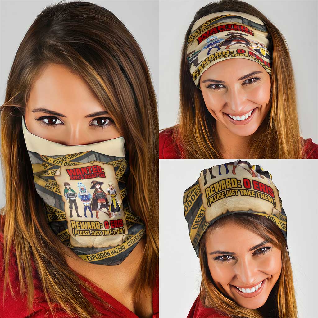 Axel’s Disasters Case File Neck Gaiter Comic Poster Parody Style