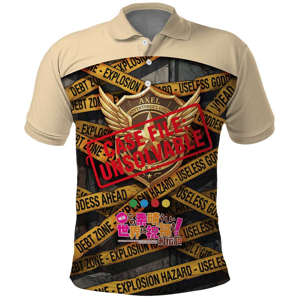Axel’s Disasters Case File Polo Shirt Comic Poster Parody Style
