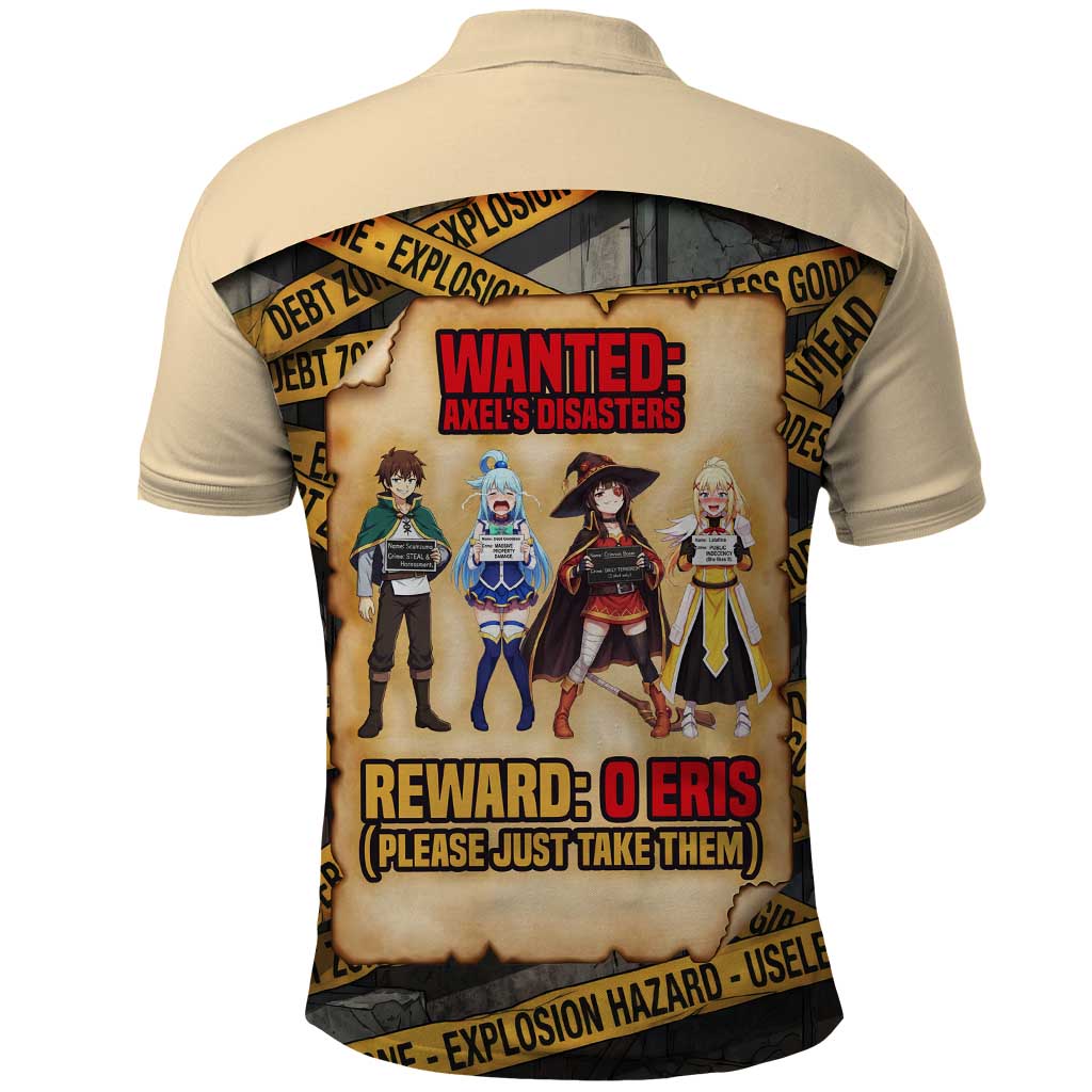 Axel’s Disasters Case File Polo Shirt Comic Poster Parody Style