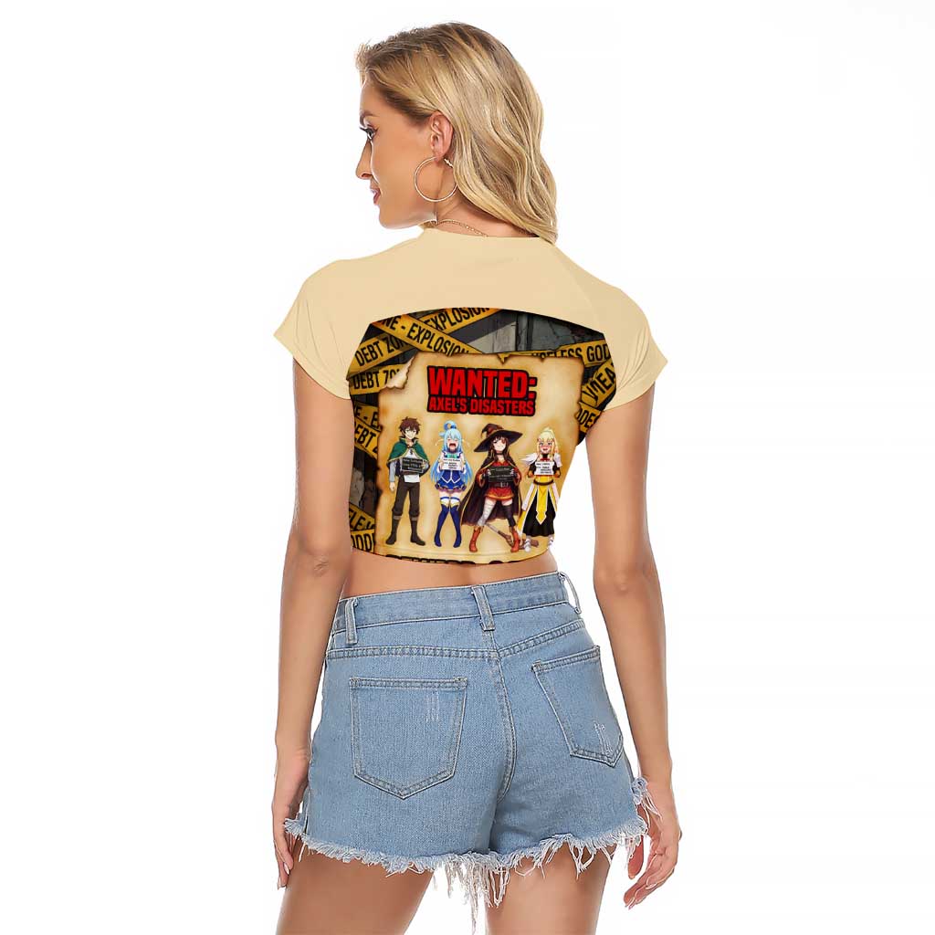 Axel’s Disasters Case File Raglan Cropped T Shirt Comic Poster Parody Style