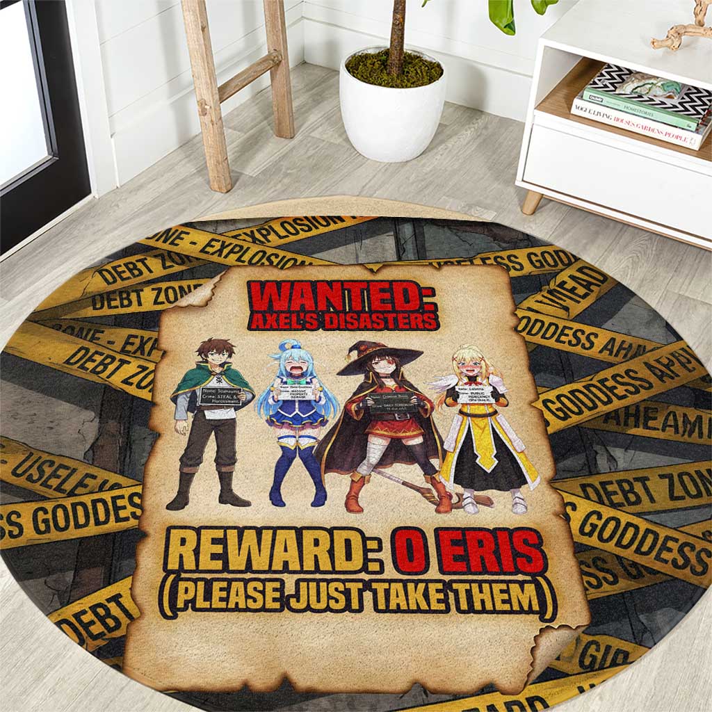 Axel’s Disasters Case File Round Carpet Comic Poster Parody Style