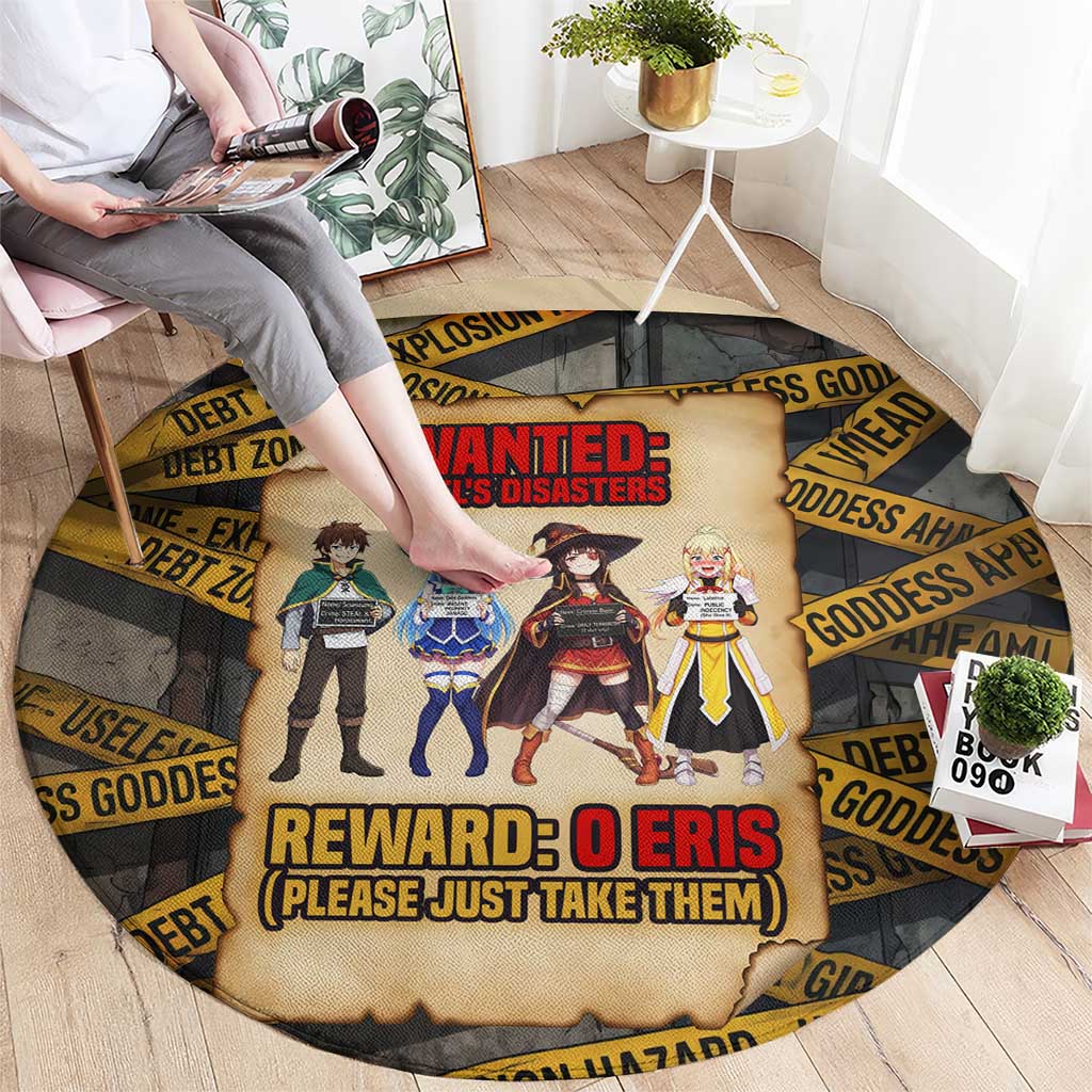 Axel’s Disasters Case File Round Carpet Comic Poster Parody Style