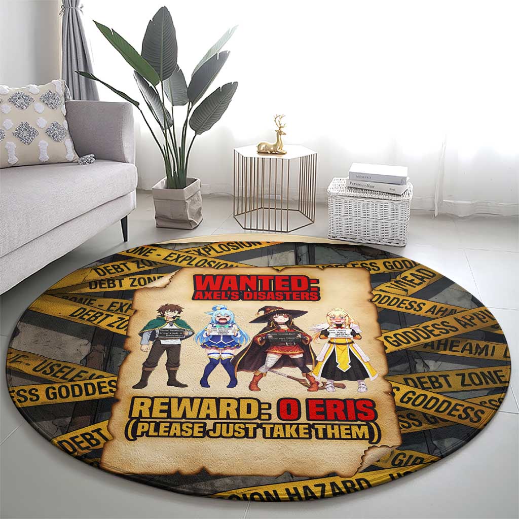 Axel’s Disasters Case File Round Carpet Comic Poster Parody Style