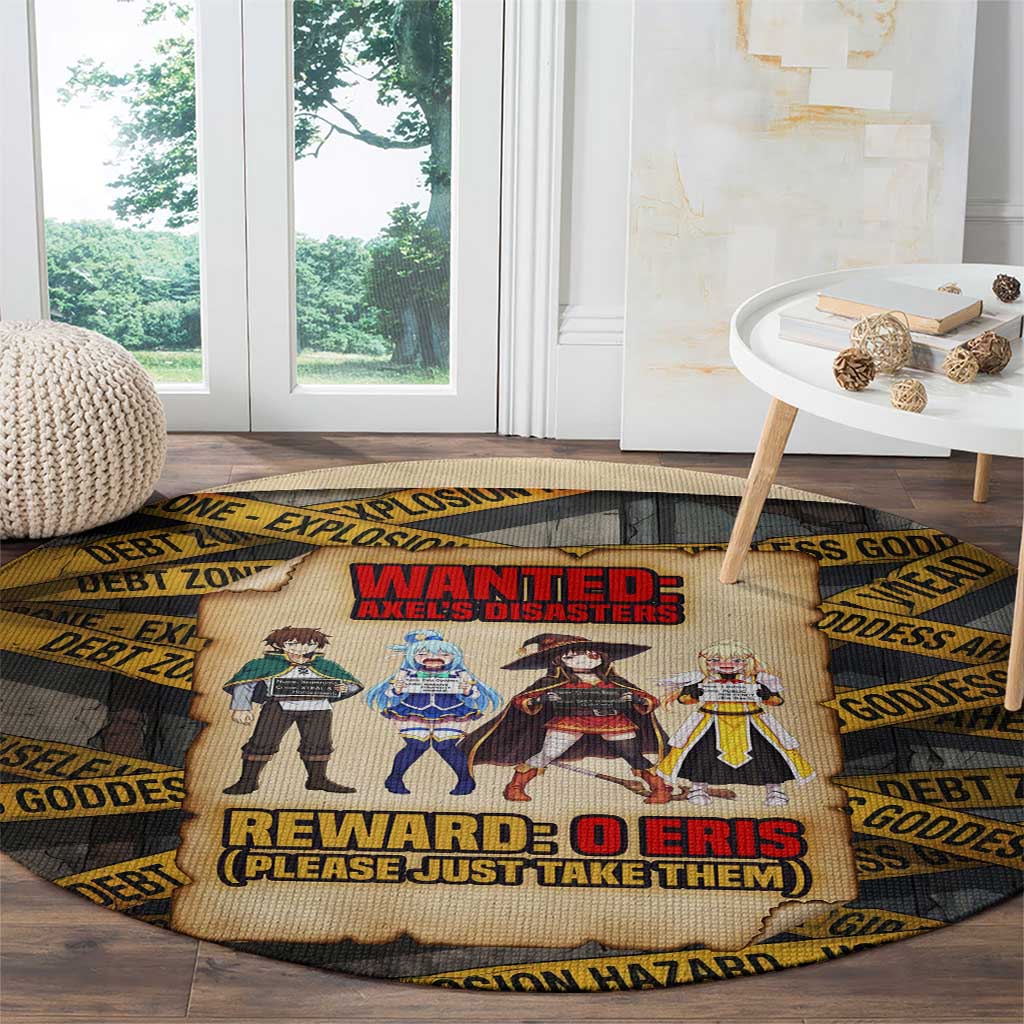 Axel’s Disasters Case File Round Carpet Comic Poster Parody Style