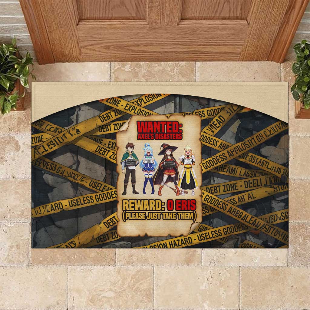 Axel’s Disasters Case File Rubber Doormat Comic Poster Parody Style