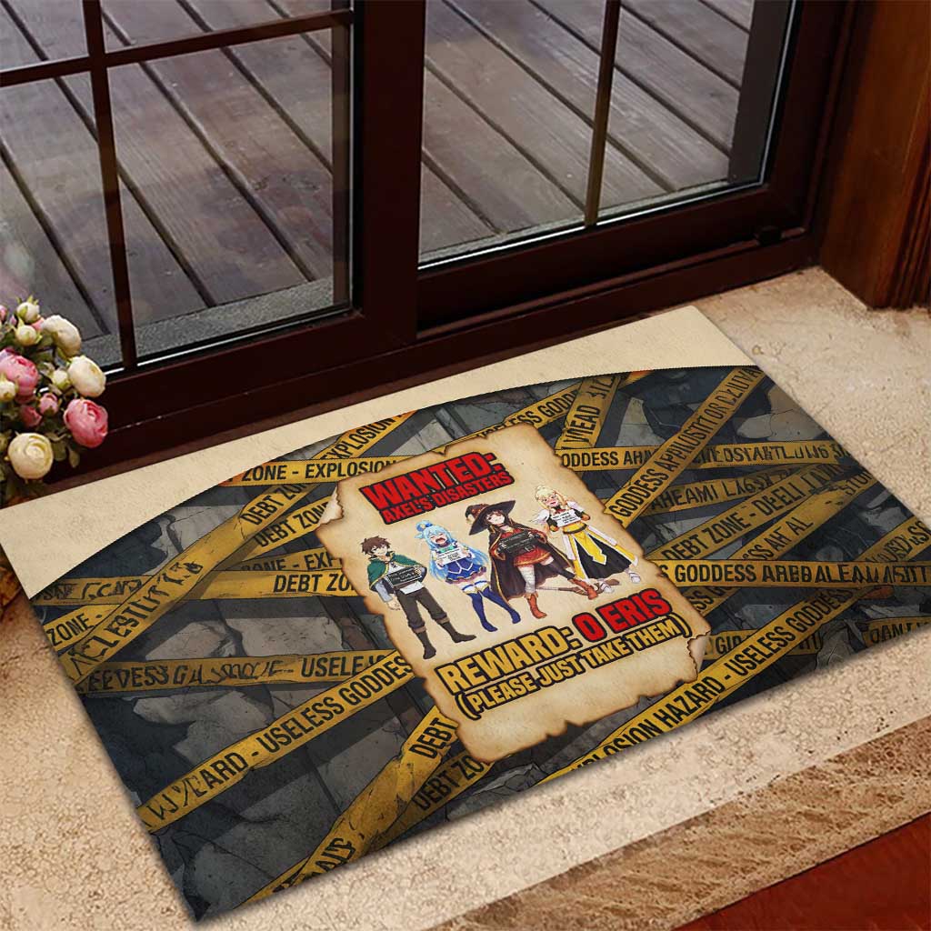 Axel’s Disasters Case File Rubber Doormat Comic Poster Parody Style