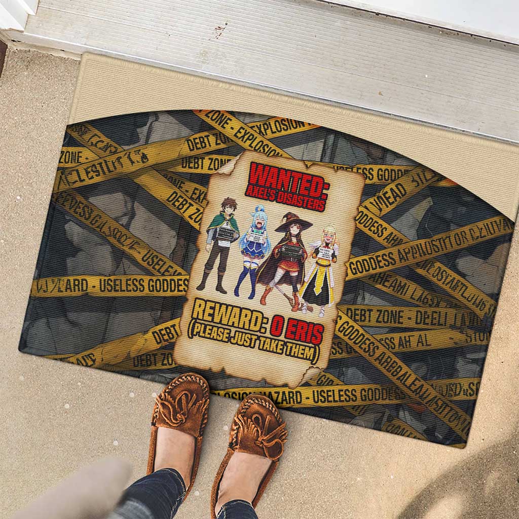 Axel’s Disasters Case File Rubber Doormat Comic Poster Parody Style