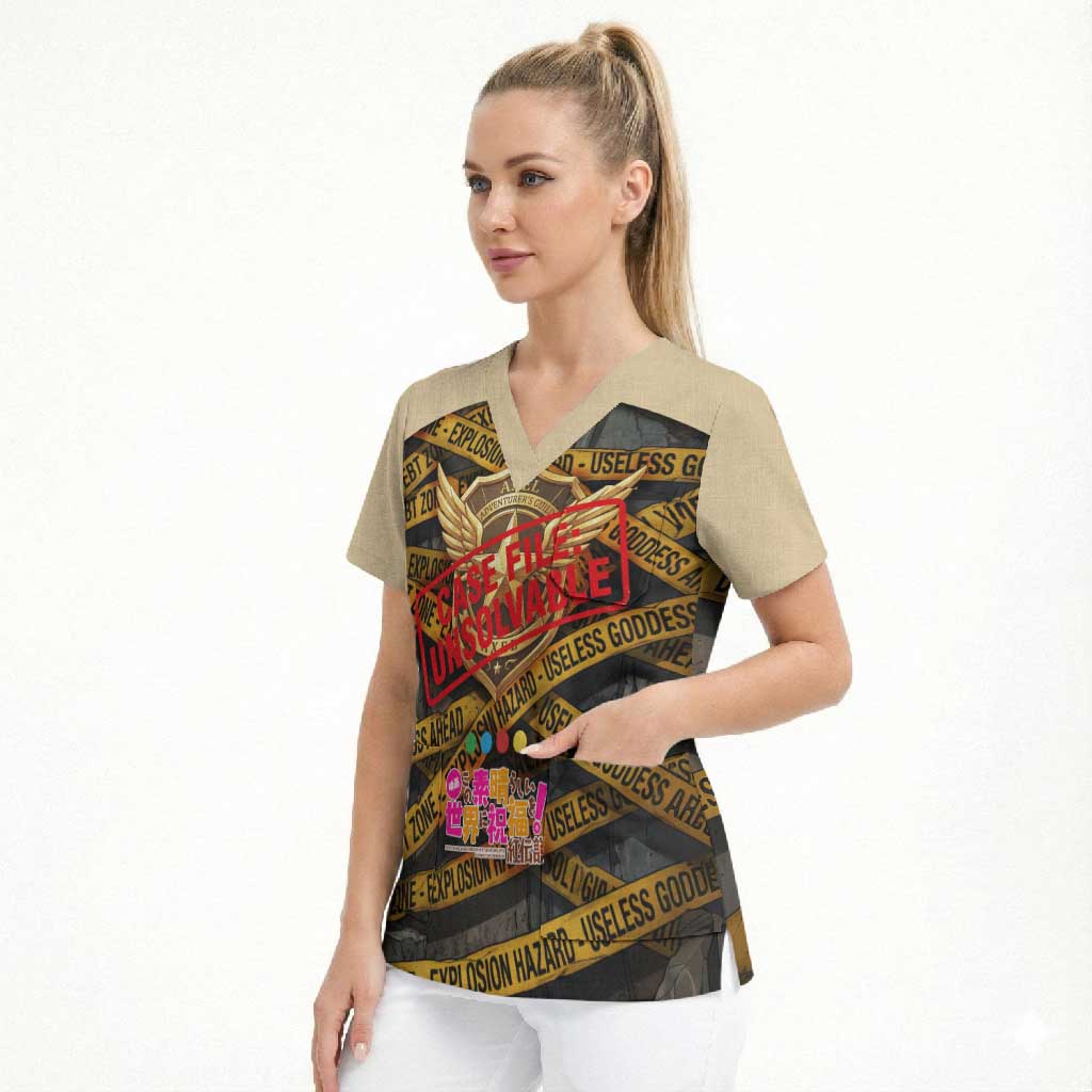 Axel’s Disasters Case File Scrub Top Comic Poster Parody Style