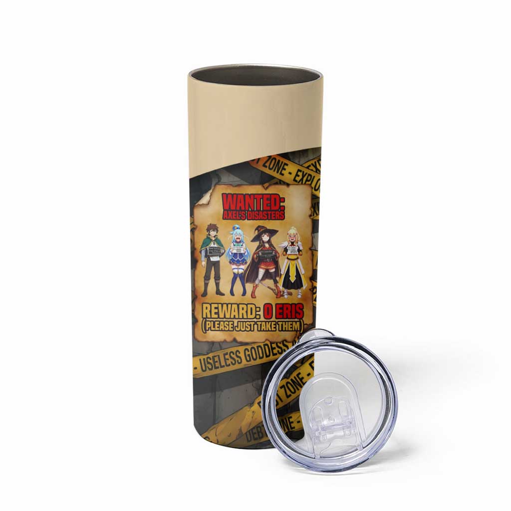 Axel’s Disasters Case File Skinny Tumbler Comic Poster Parody Style
