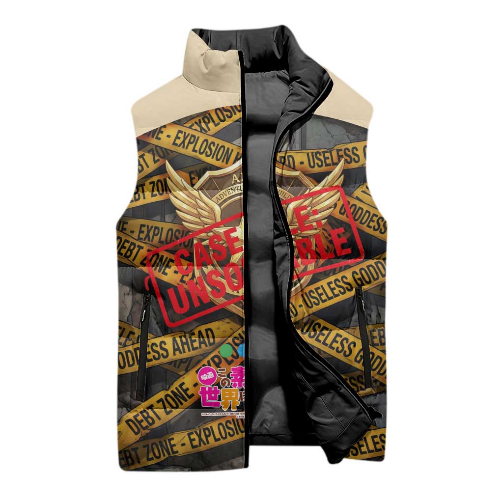 Axel’s Disasters Case File Sleeveless Puffer Jacket Comic Poster Parody Style