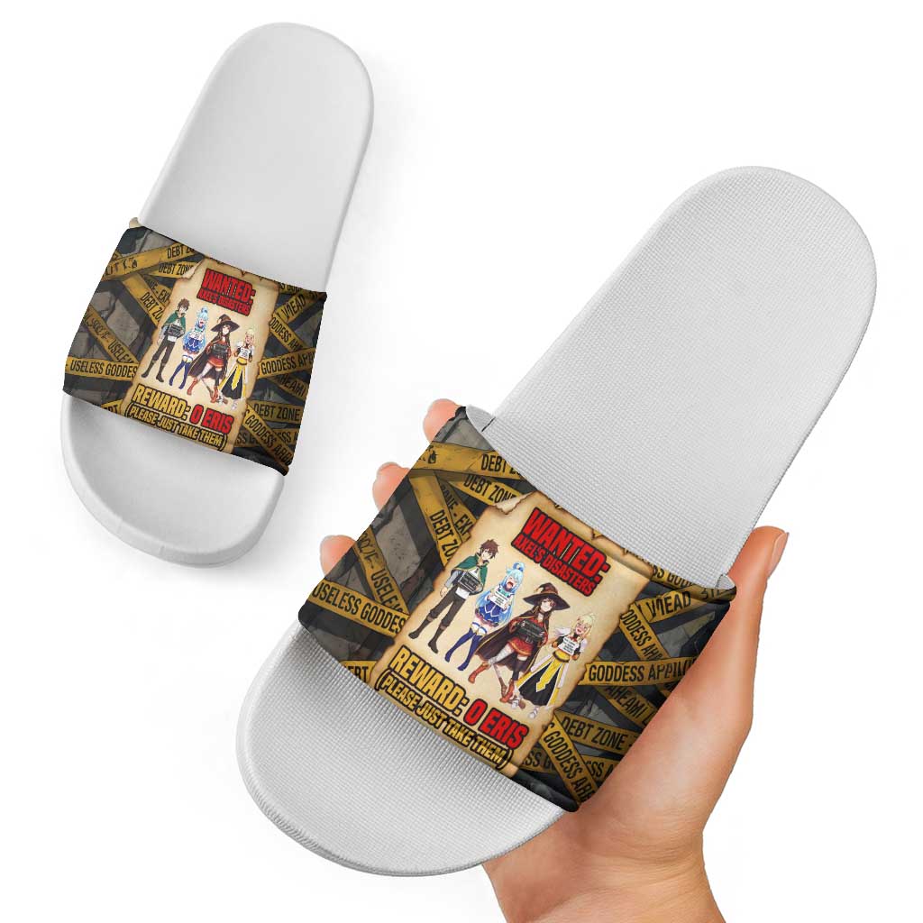 Axel’s Disasters Case File Slide Sandals Comic Poster Parody Style