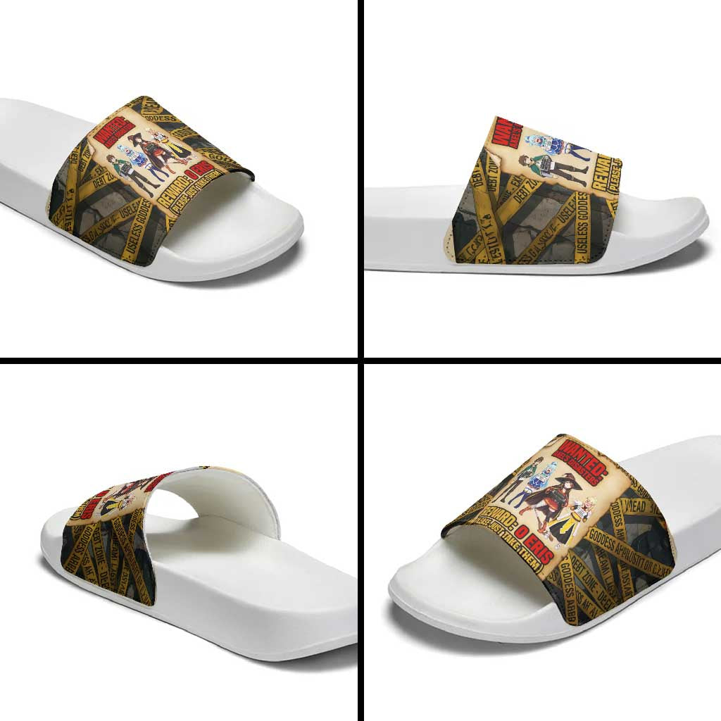Axel’s Disasters Case File Slide Sandals Comic Poster Parody Style