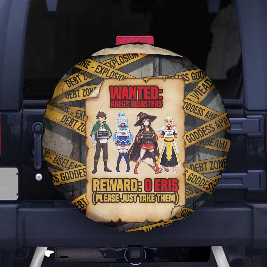 Axel’s Disasters Case File Spare Tire Cover Comic Poster Parody Style