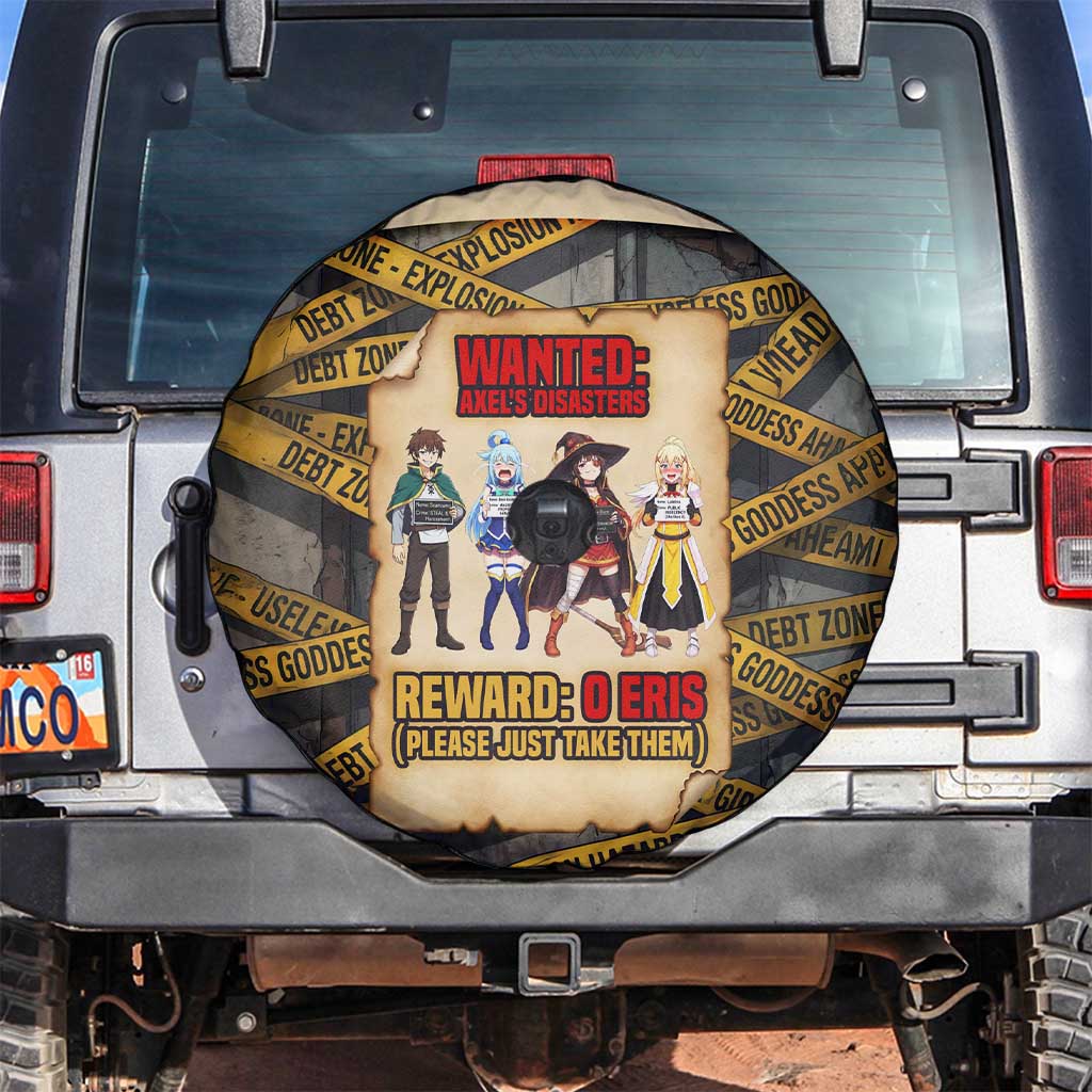 Axel’s Disasters Case File Spare Tire Cover Comic Poster Parody Style