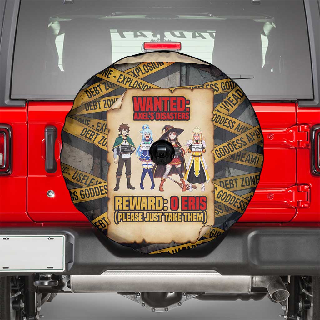 Axel’s Disasters Case File Spare Tire Cover Comic Poster Parody Style