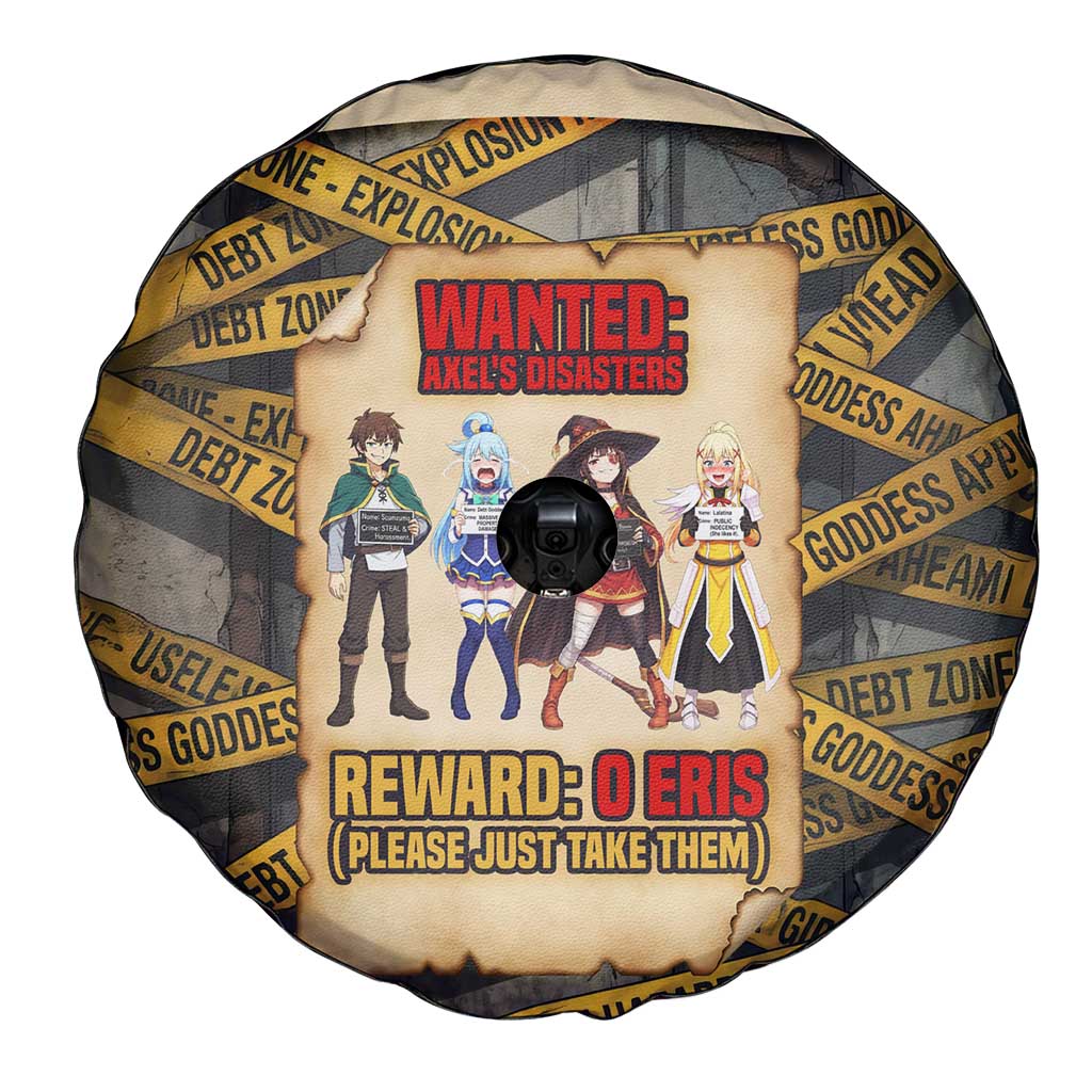 Axel’s Disasters Case File Spare Tire Cover Comic Poster Parody Style