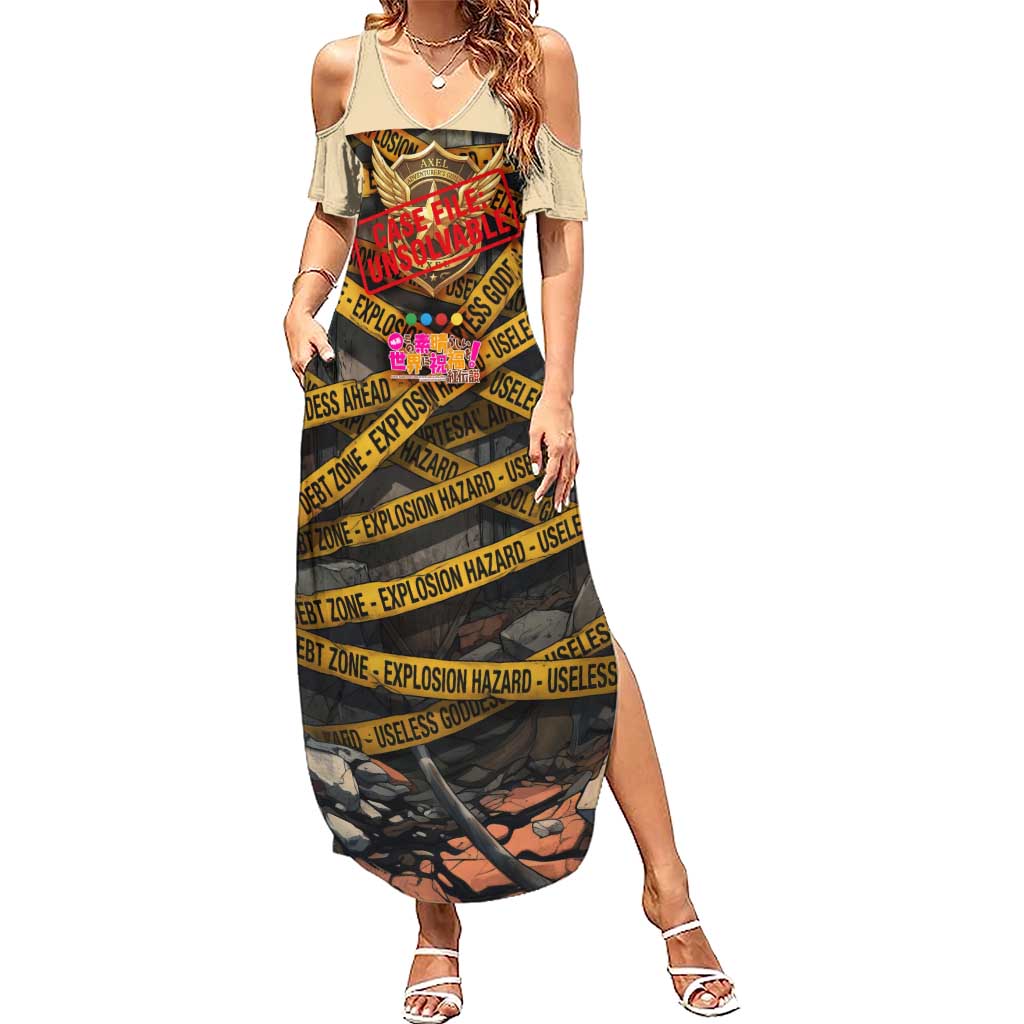 Axel’s Disasters Case File Summer Maxi Dress Comic Poster Parody Style